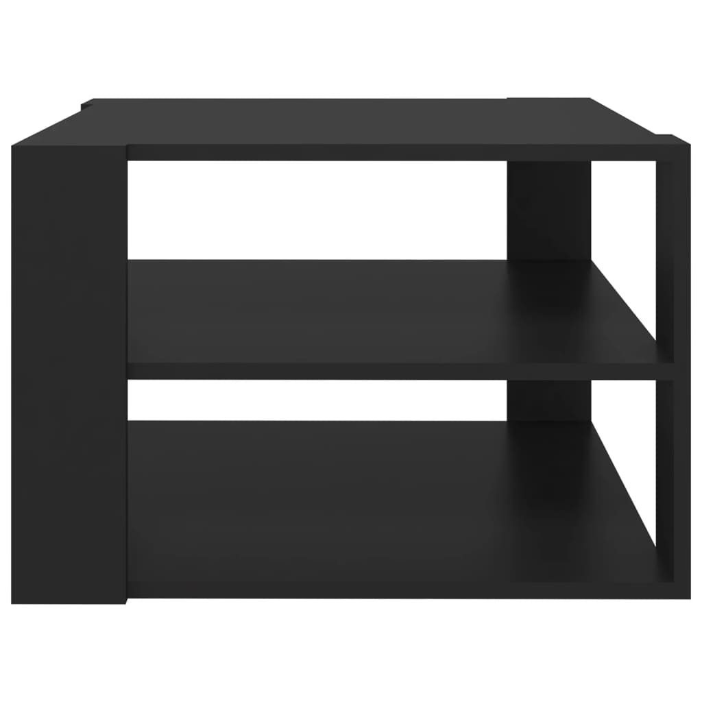 vidaXL fekete forgácslap dohányzóasztal 60 x 60 x 40 cm