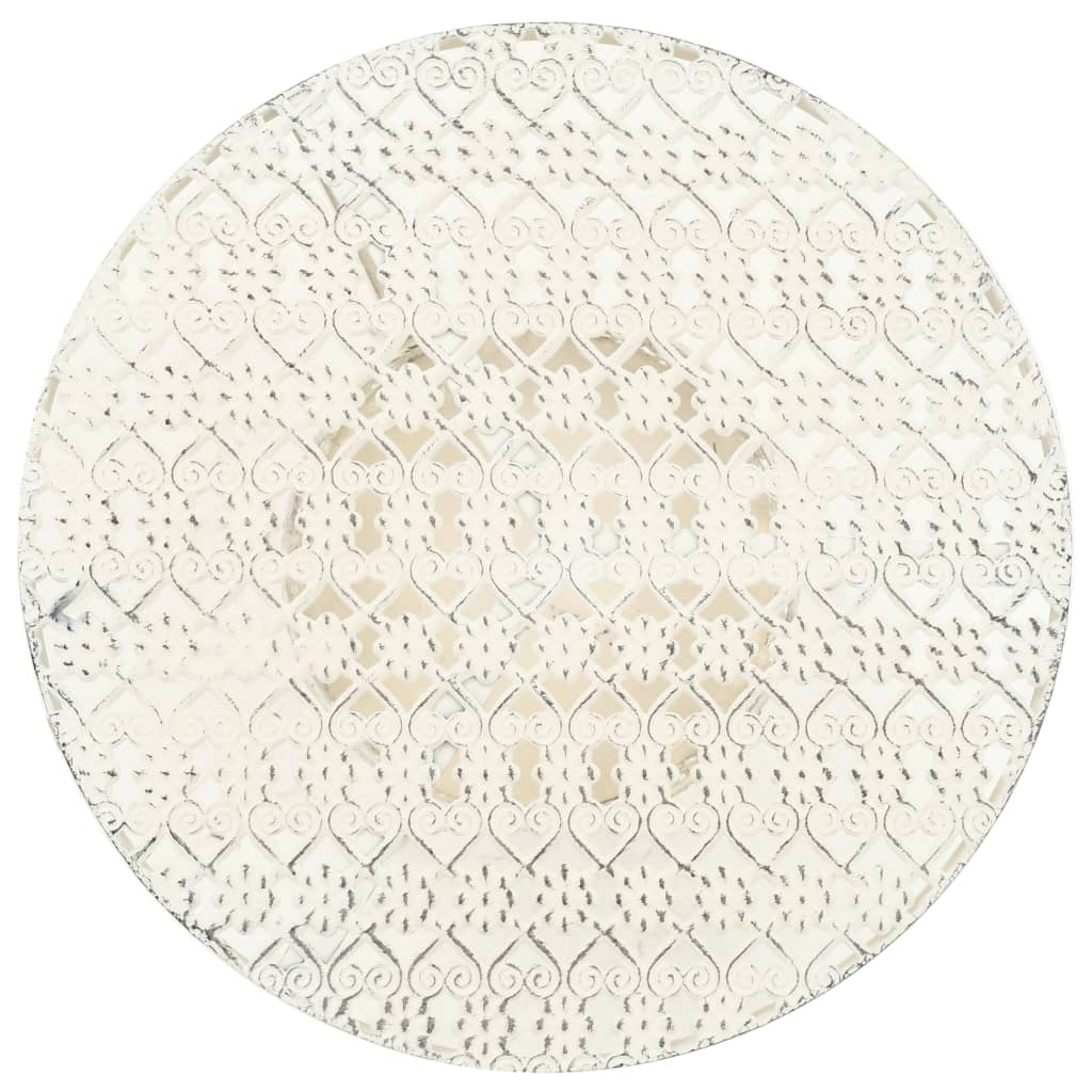 vidaXL vintage stílusú fehér kör alakú fém bisztróasztal 40 x 70 cm