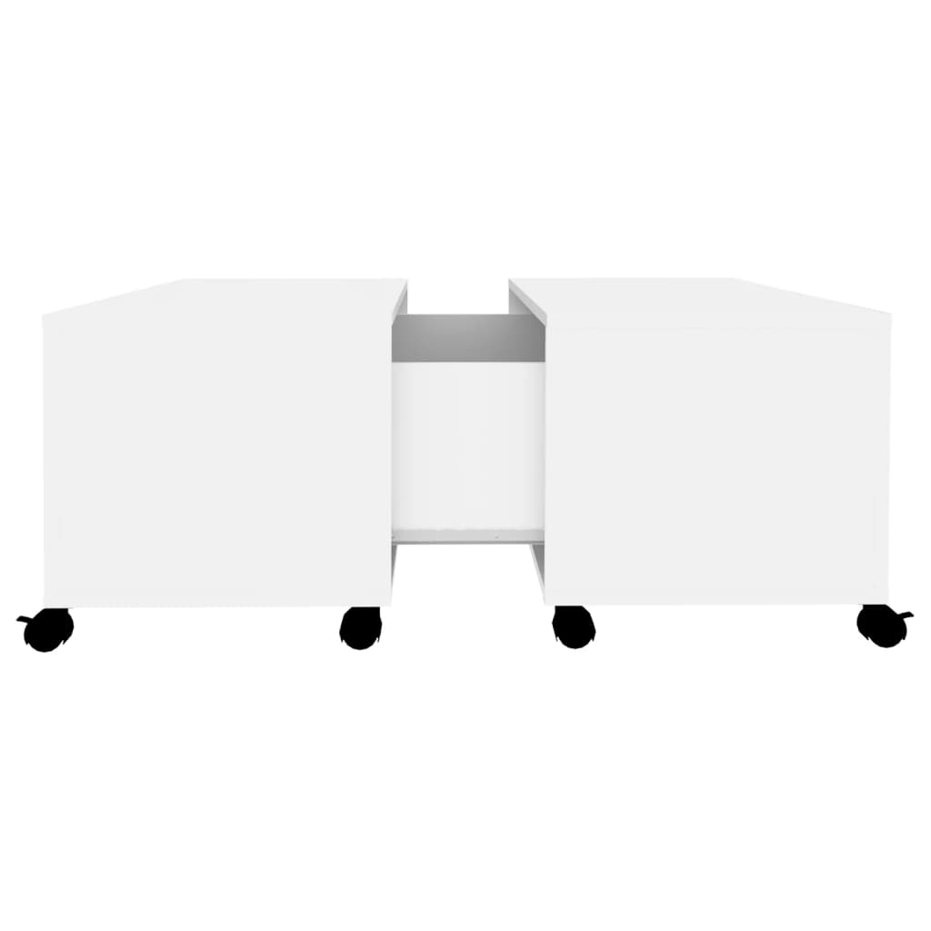 vidaXL fehér forgácslap dohányzóasztal 75 x 75 x 38 cm