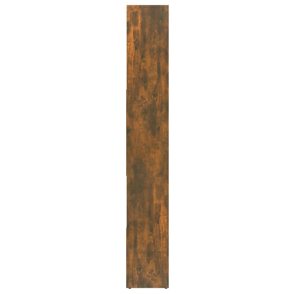 vidaXL füstös tölgyszínű szerelt fa könyvszekrény 67 x 24 x 161 cm