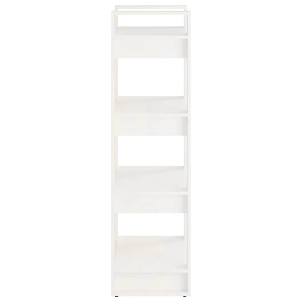 vidaXL fehér tömör fa könyvszekrény/térelválasztó 60 x 35 x 125 cm