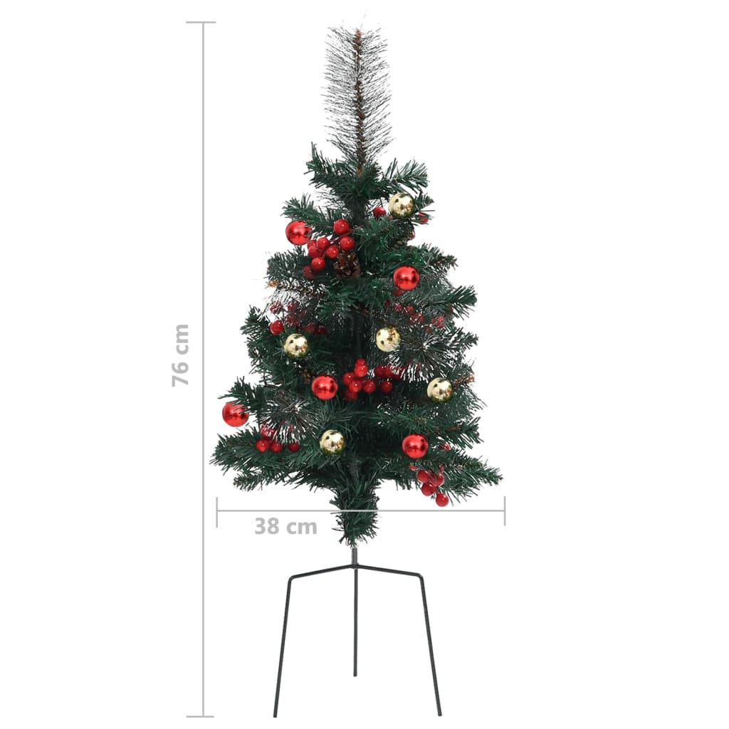 vidaXL 2 db PVC járda melletti műkarácsonyfa 76 cm