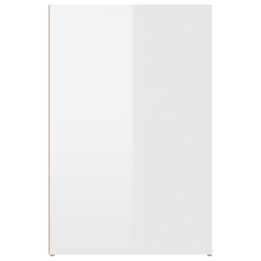 vidaXL magasfényű fehér színű szerelt fa íróasztal 100x49x75 cm