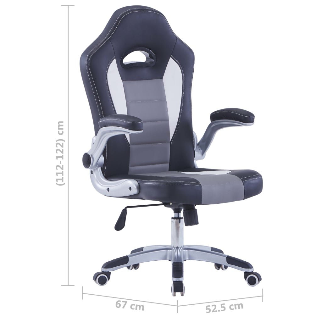 vidaXL fekete műbőr gamer szék