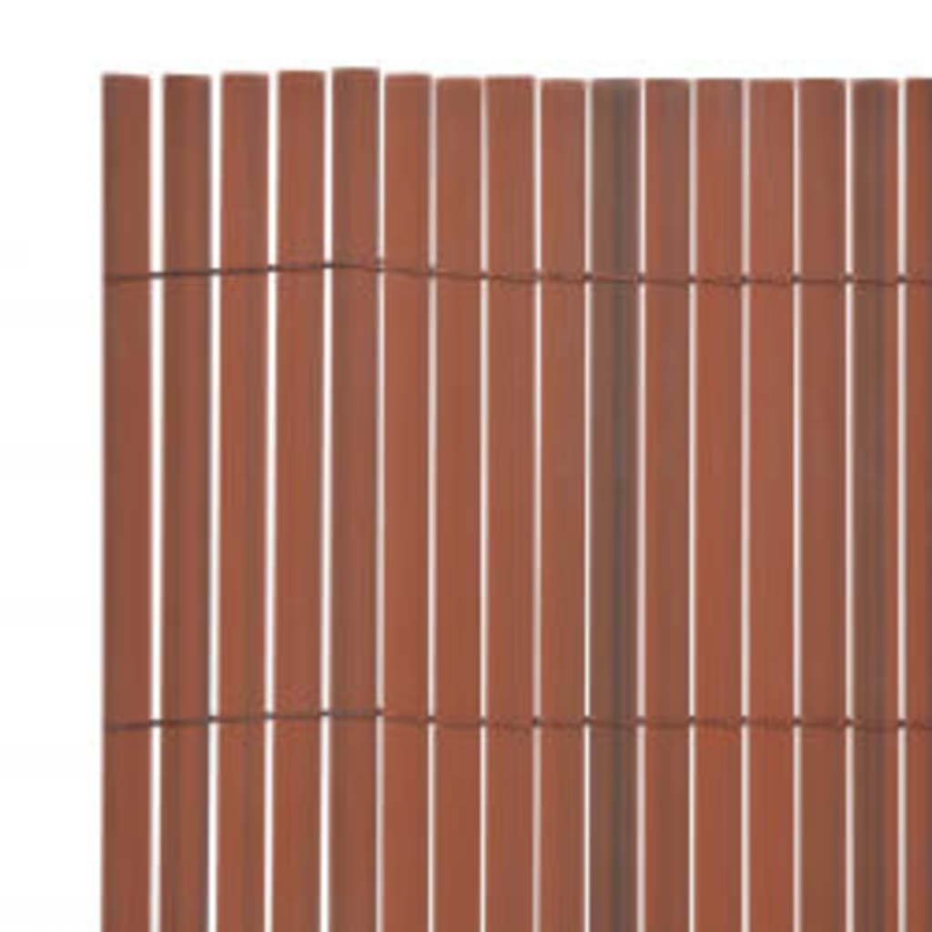 vidaXL barna kétoldalas kerti kerítés 90 x 400 cm