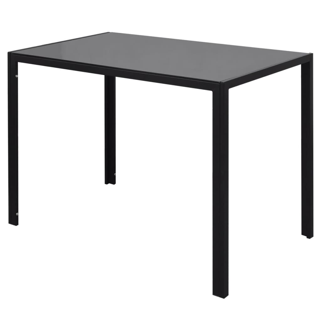 vidaXL 5 darabos étkező asztal szett fekete és fehér