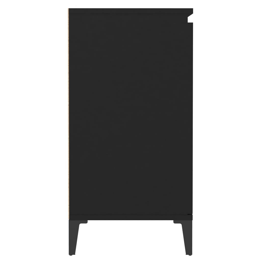 vidaXL fekete forgácslap tálalószekrény 60 x 35 x 70 cm