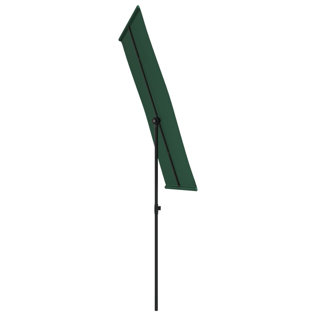 vidaXL zöld kültéri napernyő alumíniumrúddal 180 x 110 cm