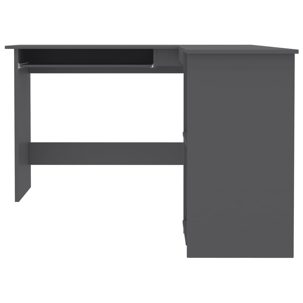 vidaXL szürke forgácslap L-alakú sarok-íróasztal 120 x 140 x 75 cm