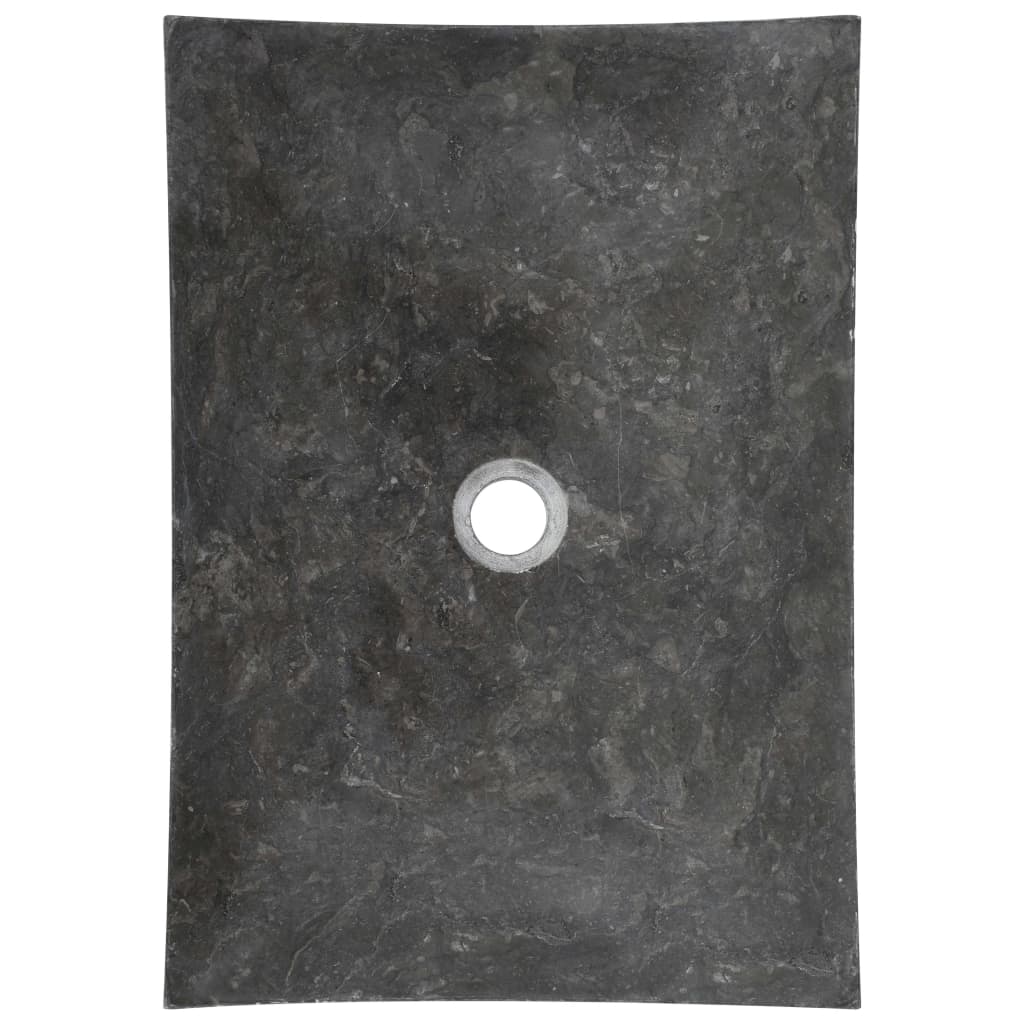 vidaXL fekete márvány mosdókagyló 50 x 35 x 12 cm