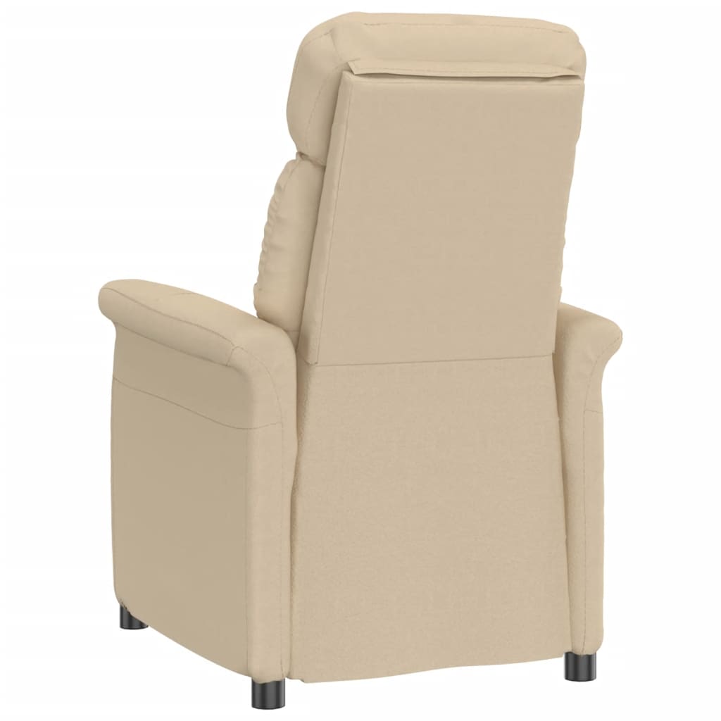 vidaXL krémszínű művelúr dönthető fotel