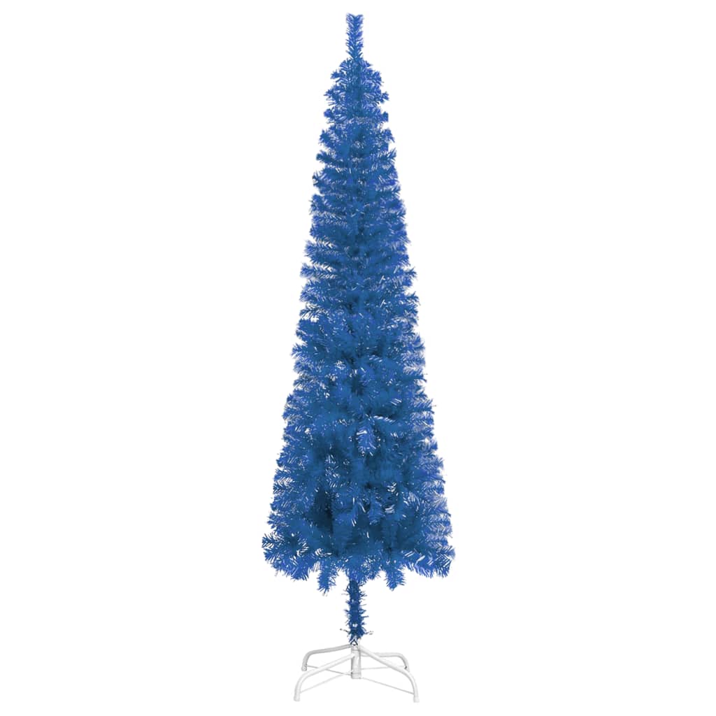 vidaXL kék vékony karácsonyfa 210 cm