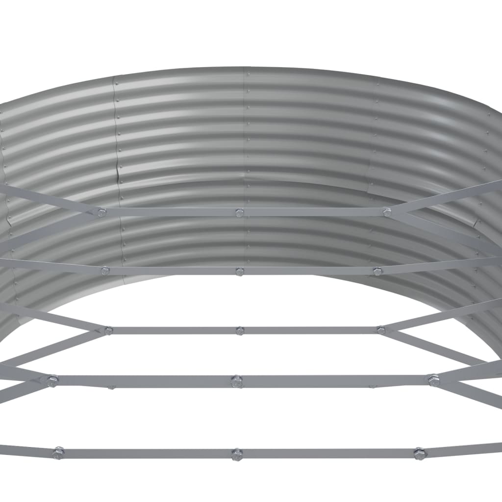 vidaXL szürke porszórt acél kerti magaságyás 510 x 140 x 68 cm