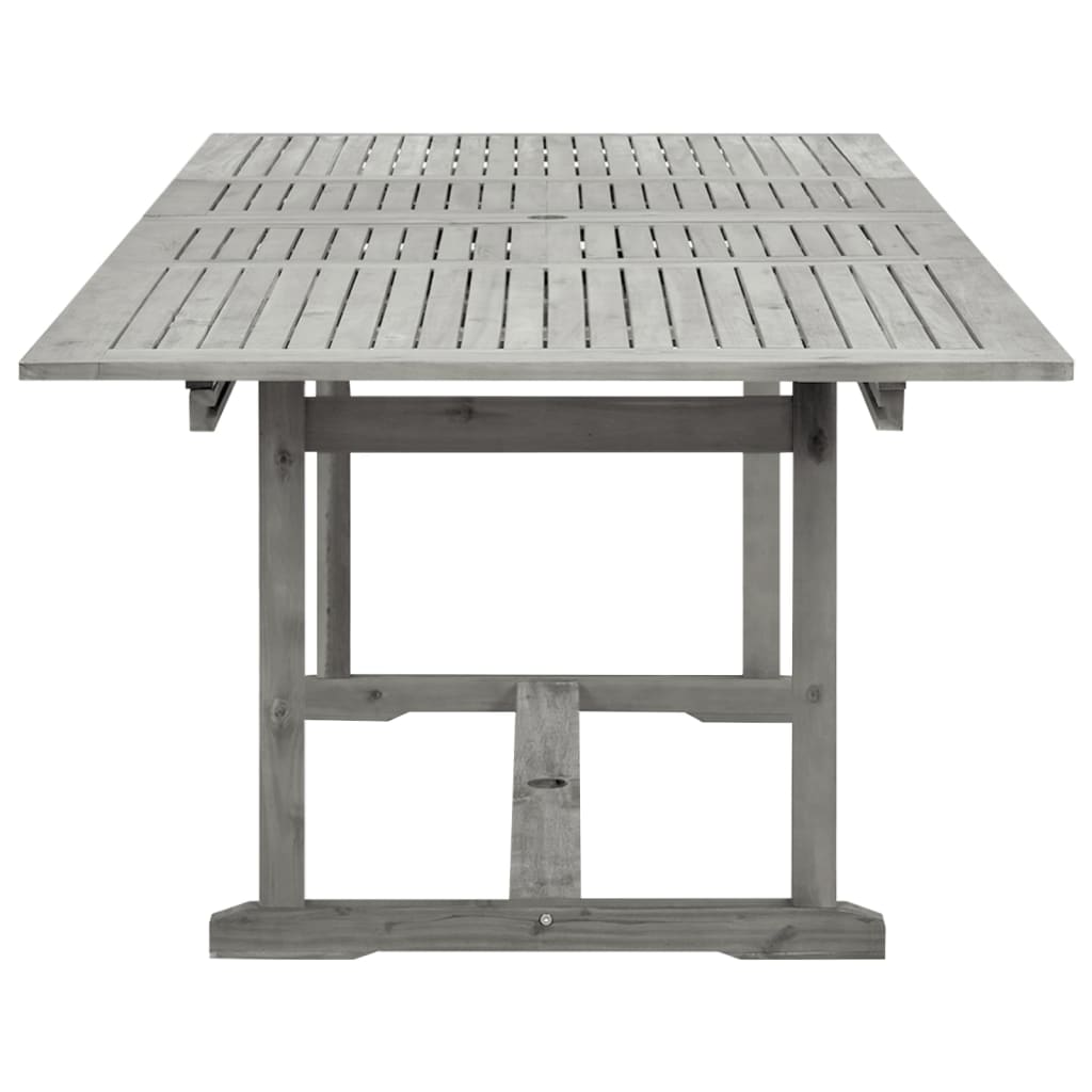 vidaXL tömör akácfa kerti étkezőasztal (160-240) x 100 x 75 cm