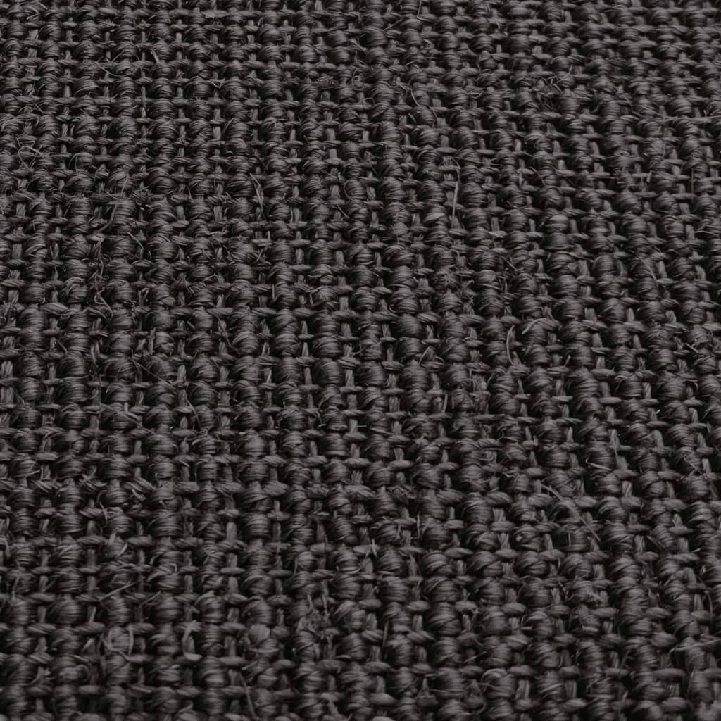 vidaXL fekete természetes szizálszőnyeg 66x350 cm