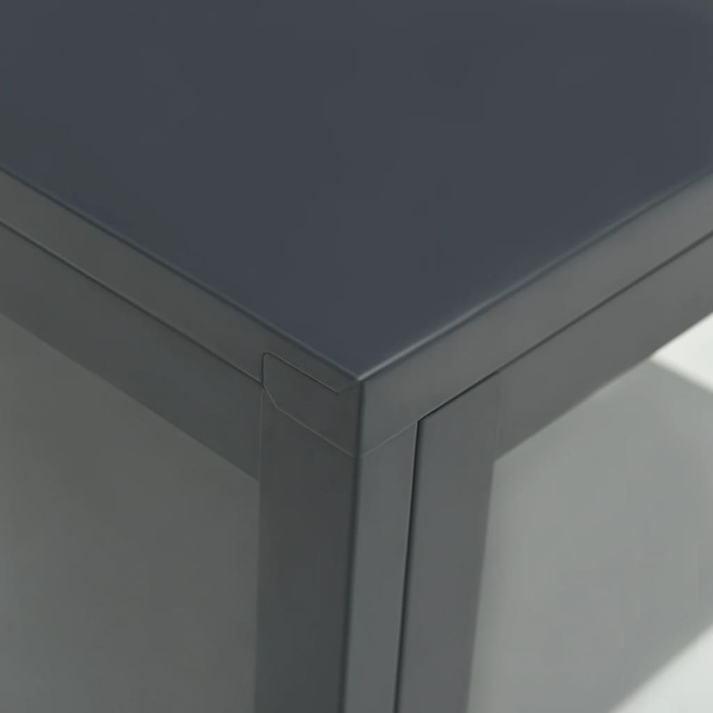 vidaXL antracitszürke acél és üveg tálalószekrény 38 x 35 x 70 cm