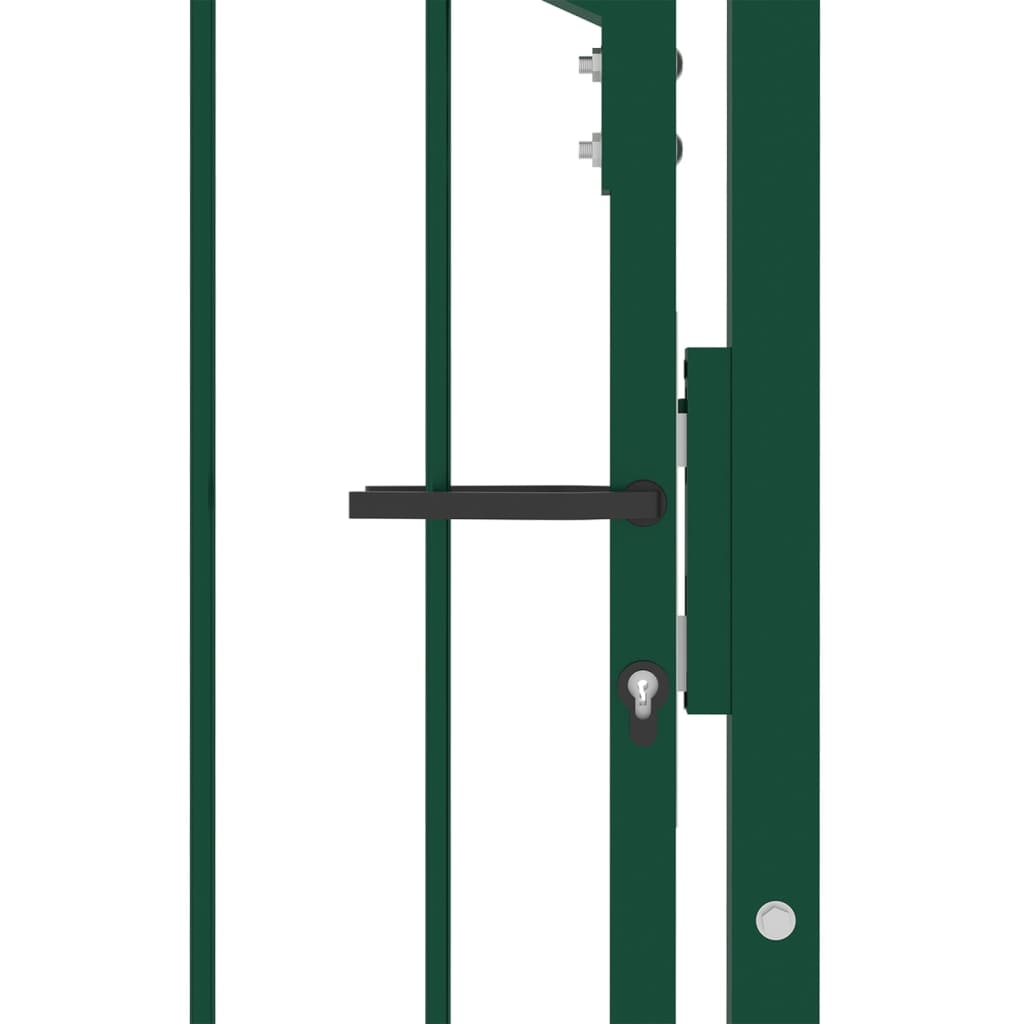 vidaXL zöld acél kerítéskapu cövekekkel 100 x 150 cm