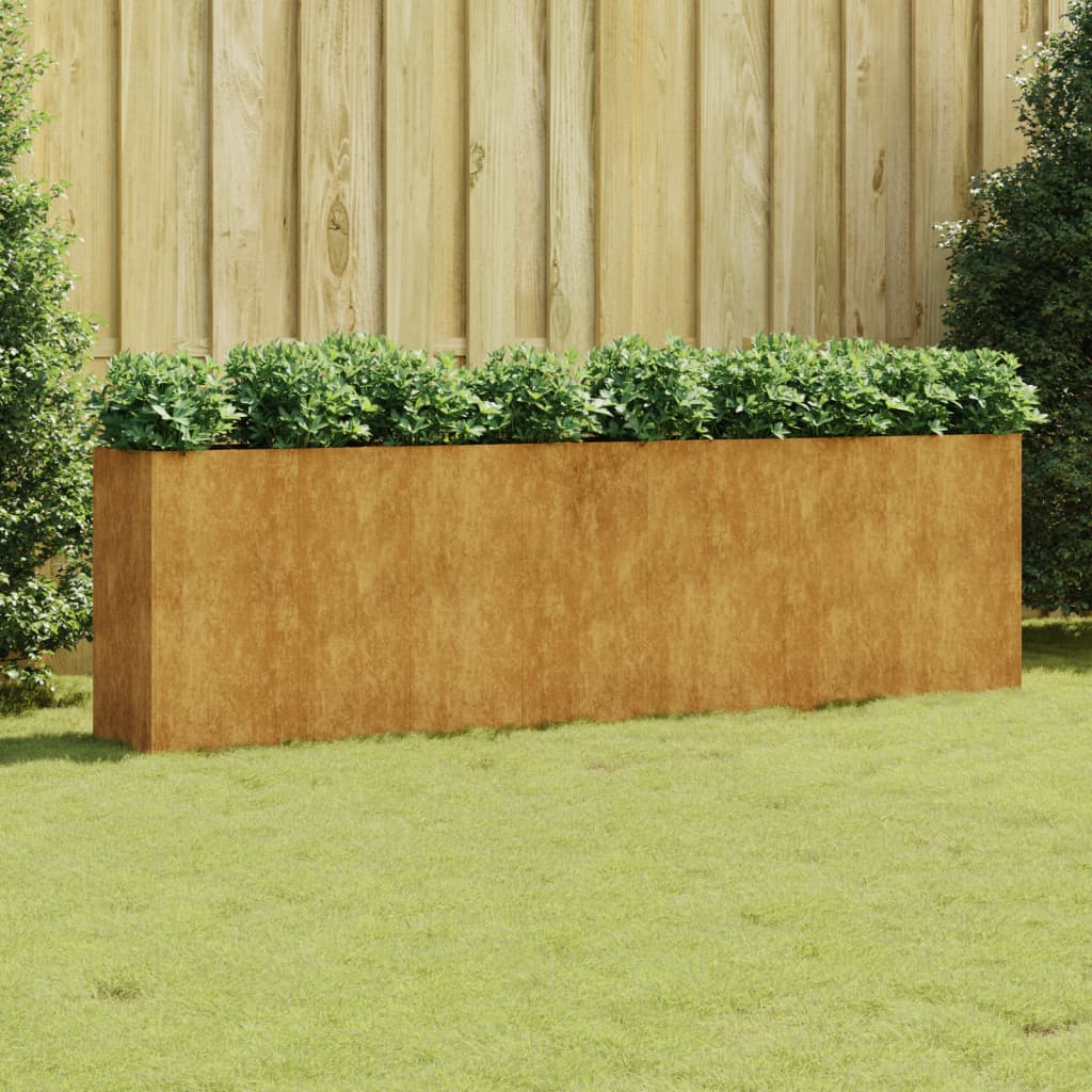 vidaXL corten acél kerti magaságyás 280x40x80 cm