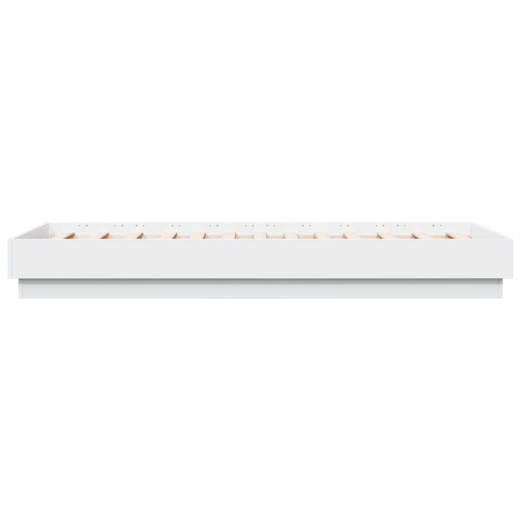vidaXL fehér ágykeret LED-világítással 90 x 190 cm