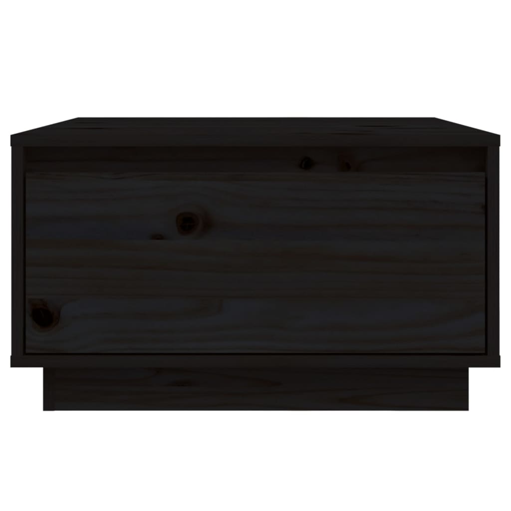 vidaXL fekete tömör fenyőfa dohányzóasztal 55 x 56 x 32 cm