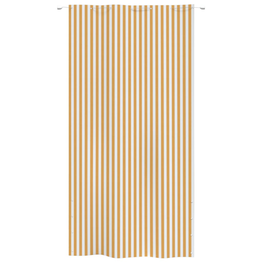 vidaXL sárga-fehér oxford-szövet erkélyparaván 140 x 240 cm