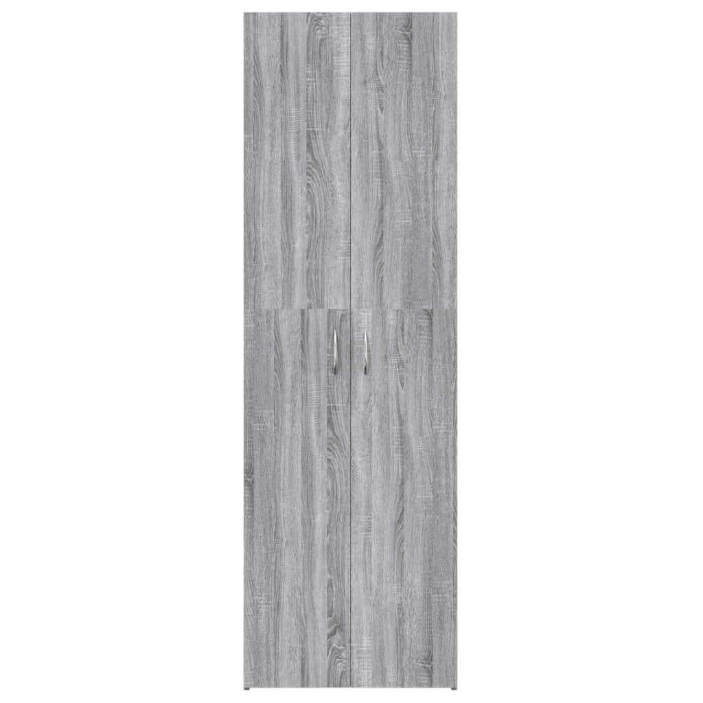 vidaXL szürke sonoma színű szerelt fa irodaszekrény 60 x 32 x 190 cm