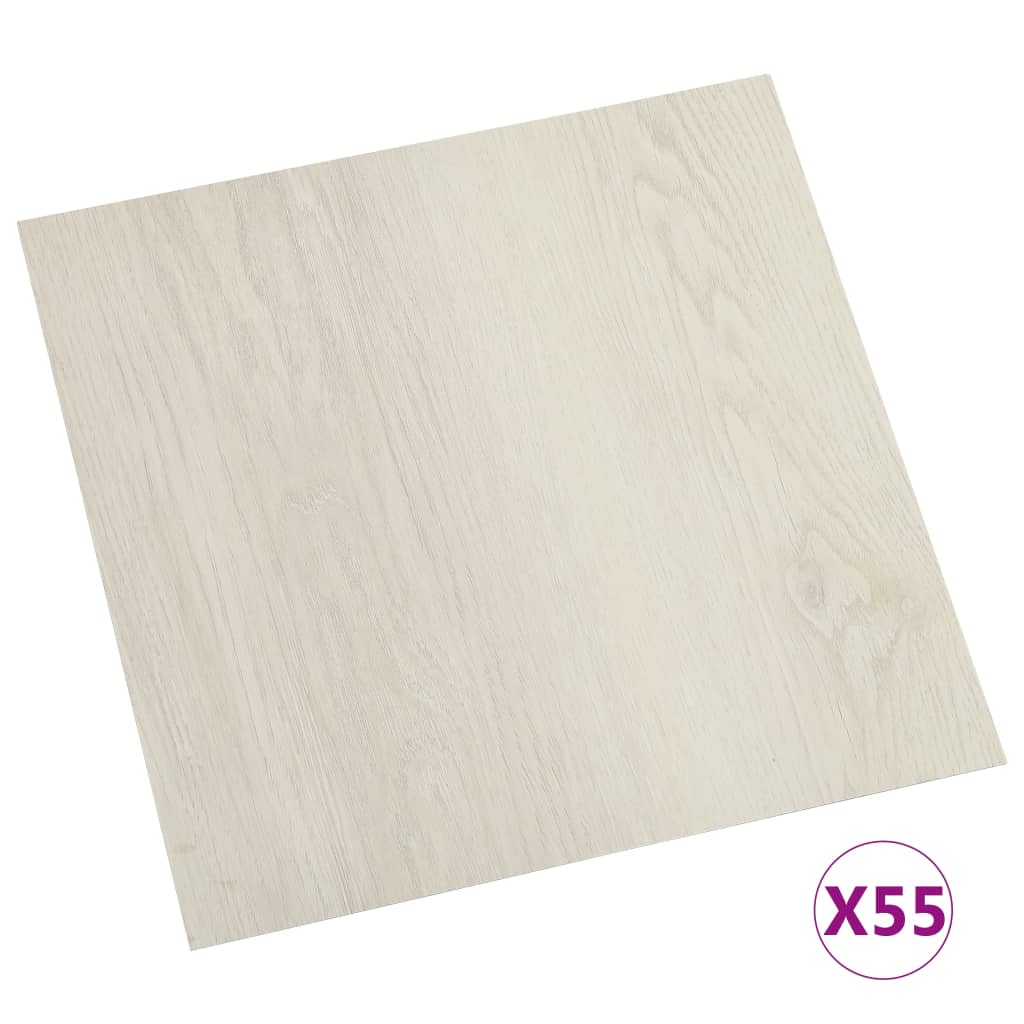 vidaXL 55 db bézs öntapadó PVC padlólap 5,11 m²
