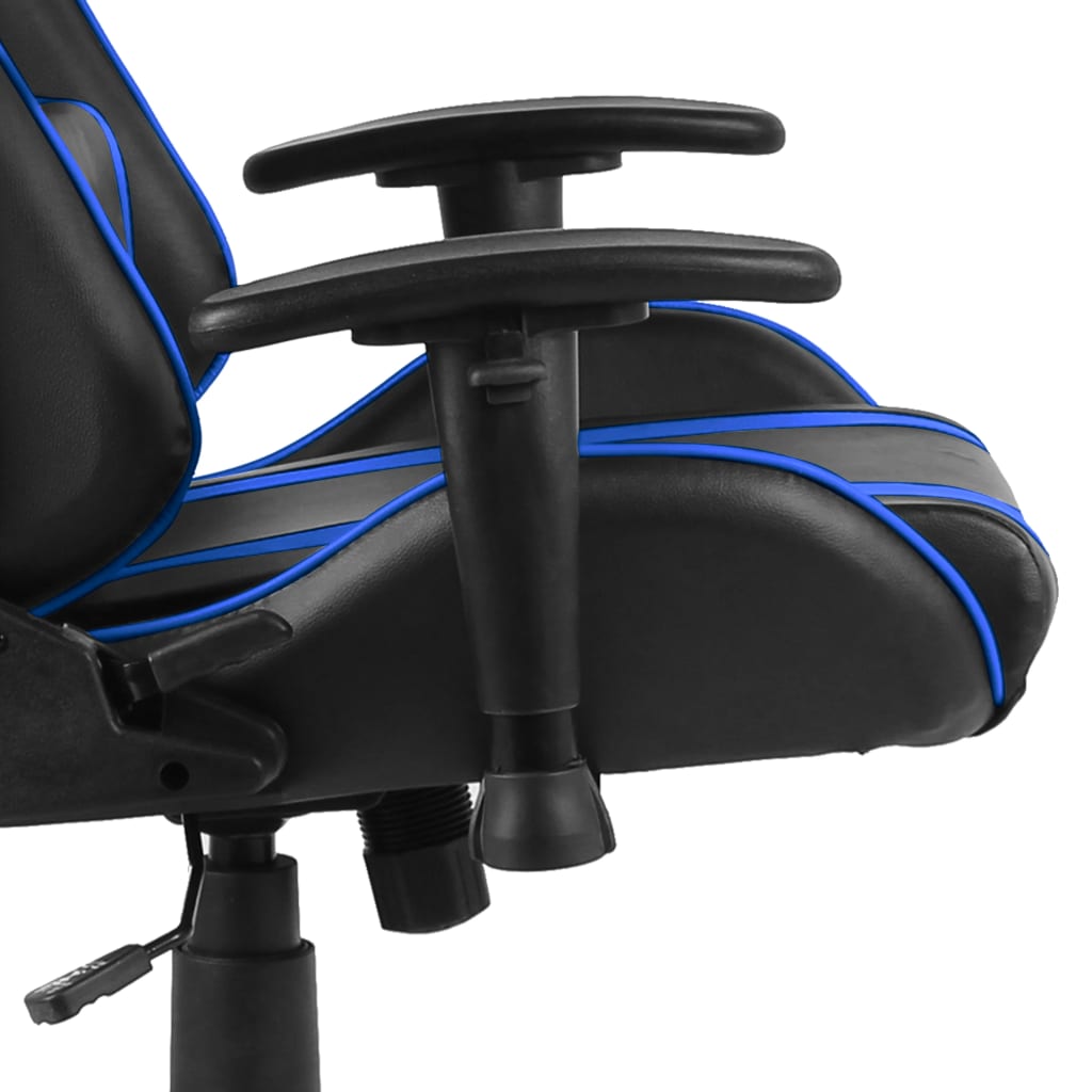 vidaXL kék PVC forgó gamer szék