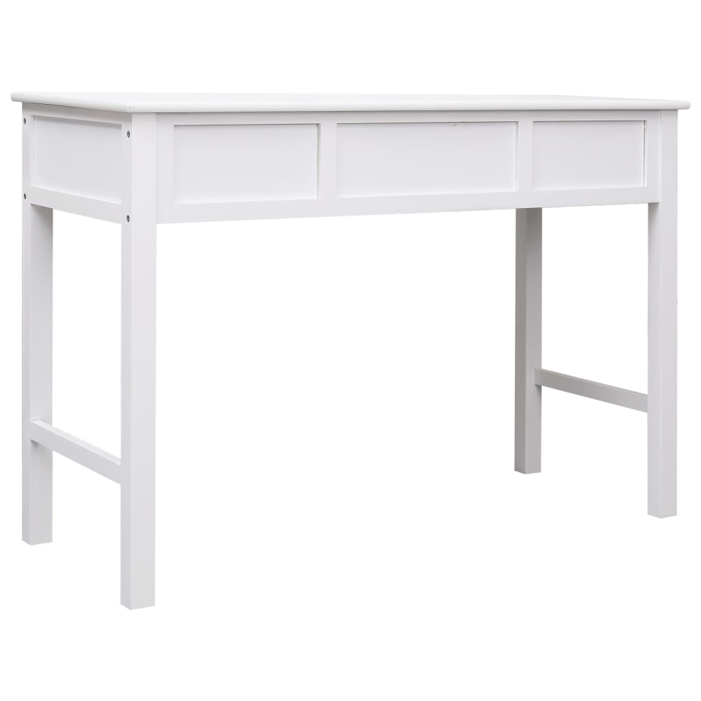vidaXL fehér fa íróasztal 110 x 45 x 76 cm