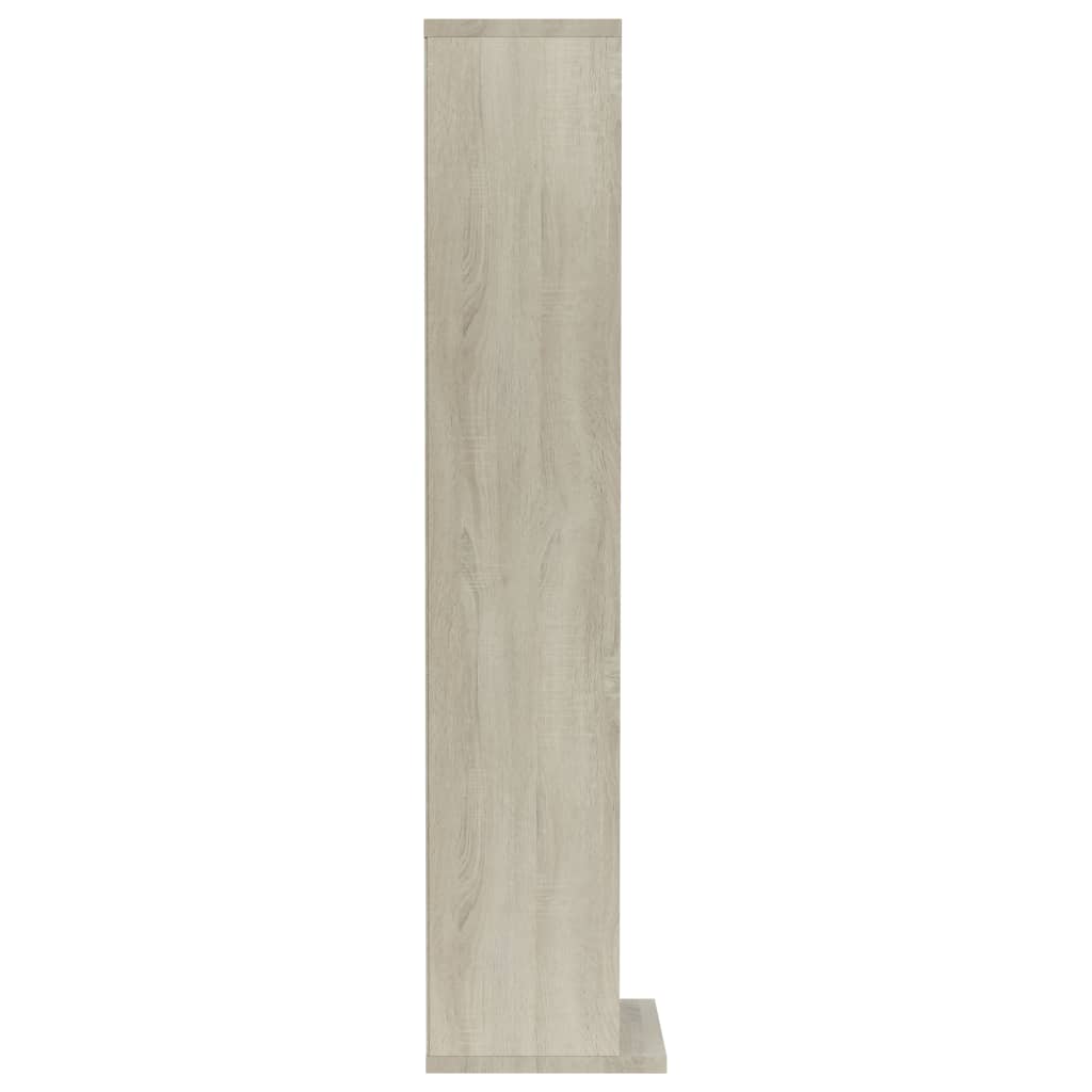vidaXL fehér és sonoma-színű szerelt fa CD-szekrény 21 x 20 x 88 cm