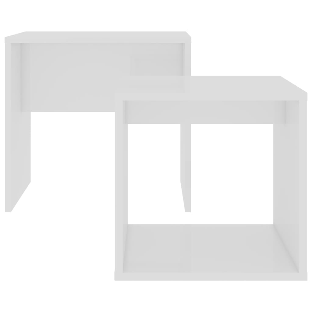 vidaXL fehér forgácslap dohányzóasztal szett 48 x 30 x 45 cm