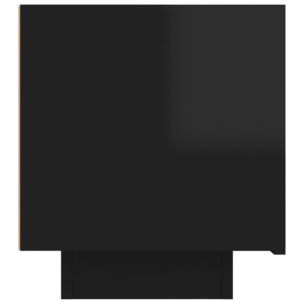 vidaXL magasfényű fekete forgácslap éjjeliszekrény 100 x 35 x 40 cm