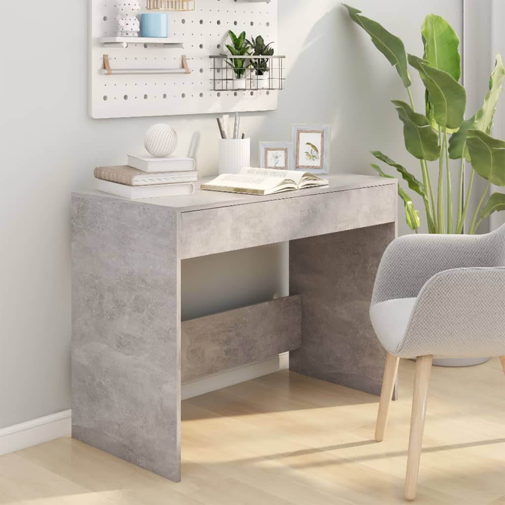 vidaXL betonszürke forgácslap íróasztal 101 x 50 x 76,5 cm