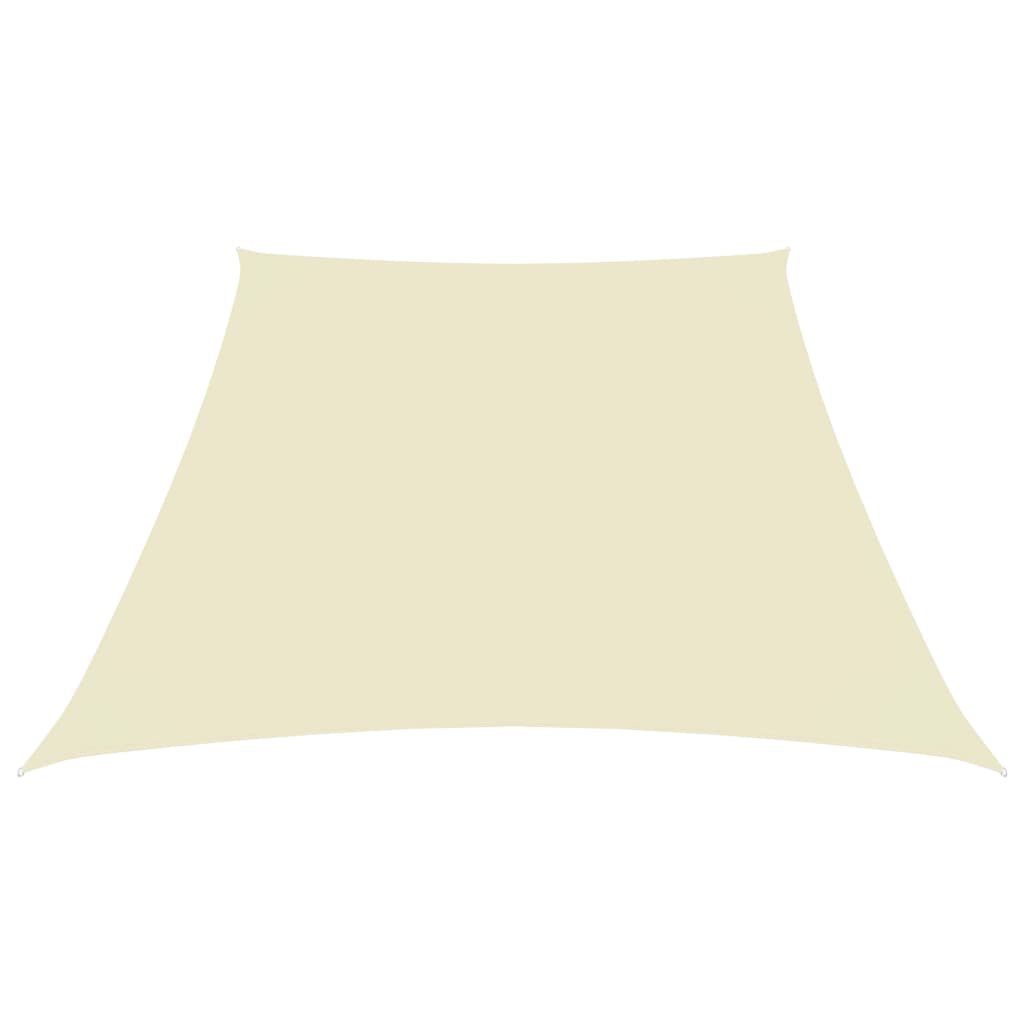 vidaXL krémszínű trapéz alakú oxford-szövet napvitorla 3/5 x 4 m