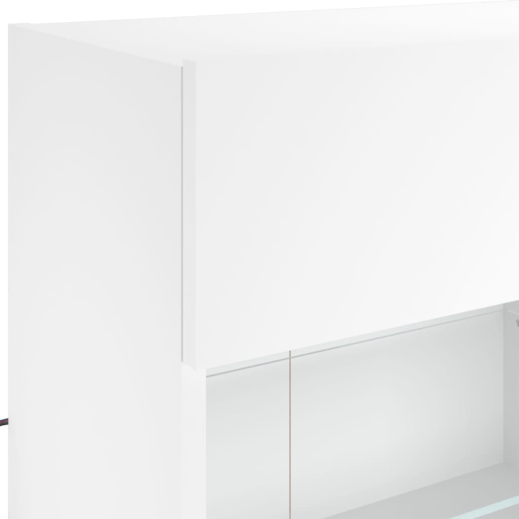 vidaXL fehér fali TV-szekrény LED-világítással 98,5x30x60,5 cm