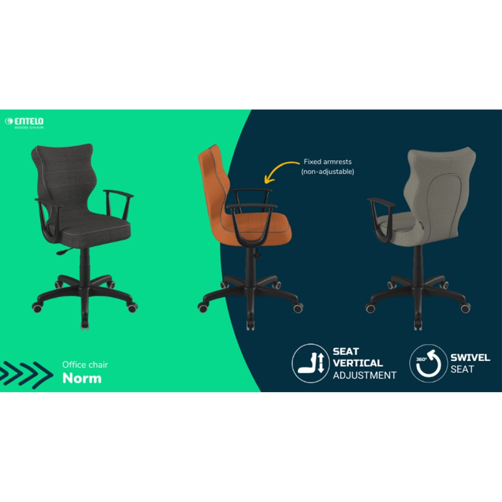 Entelo Good Chair Norm TW33 szürke és fekete ergonomikus irodaszék
