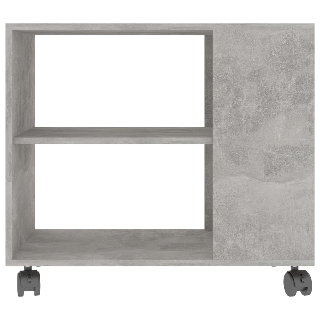 vidaXL betonszürke szerelt fa kisasztal 70 x 35 x 55 cm