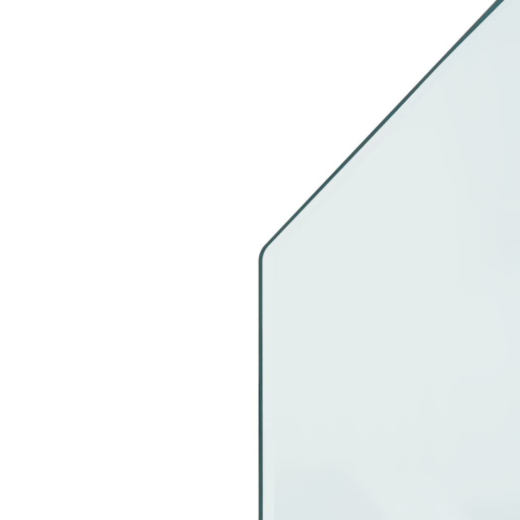 vidaXL hatszög alakú kandalló-üveglap 80 x 60 cm