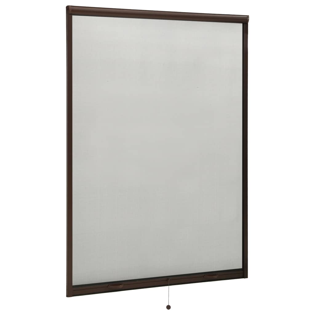 vidaXL barna lehúzható ablakszúnyogháló 120 x 170 cm