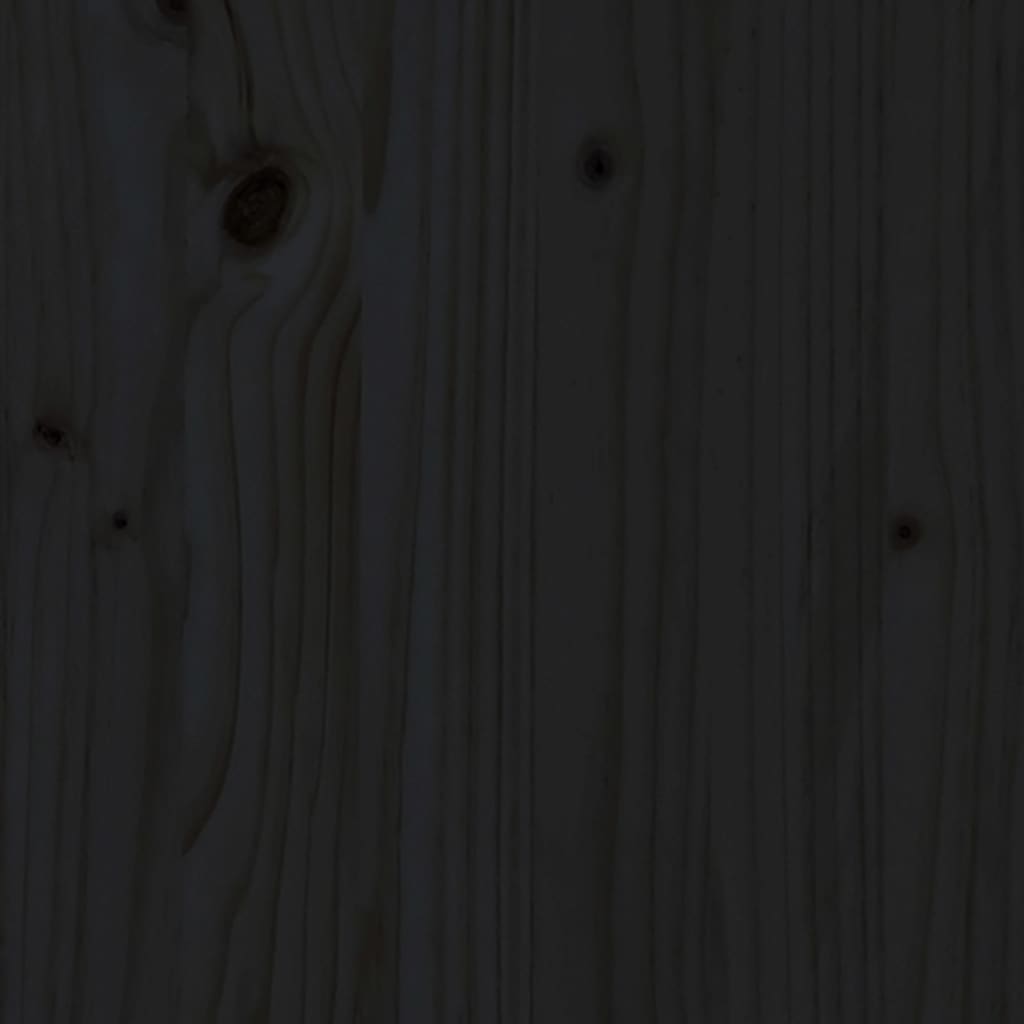vidaXL 5 részes fekete tömör fa kerti ülőgarnitúra párnával
