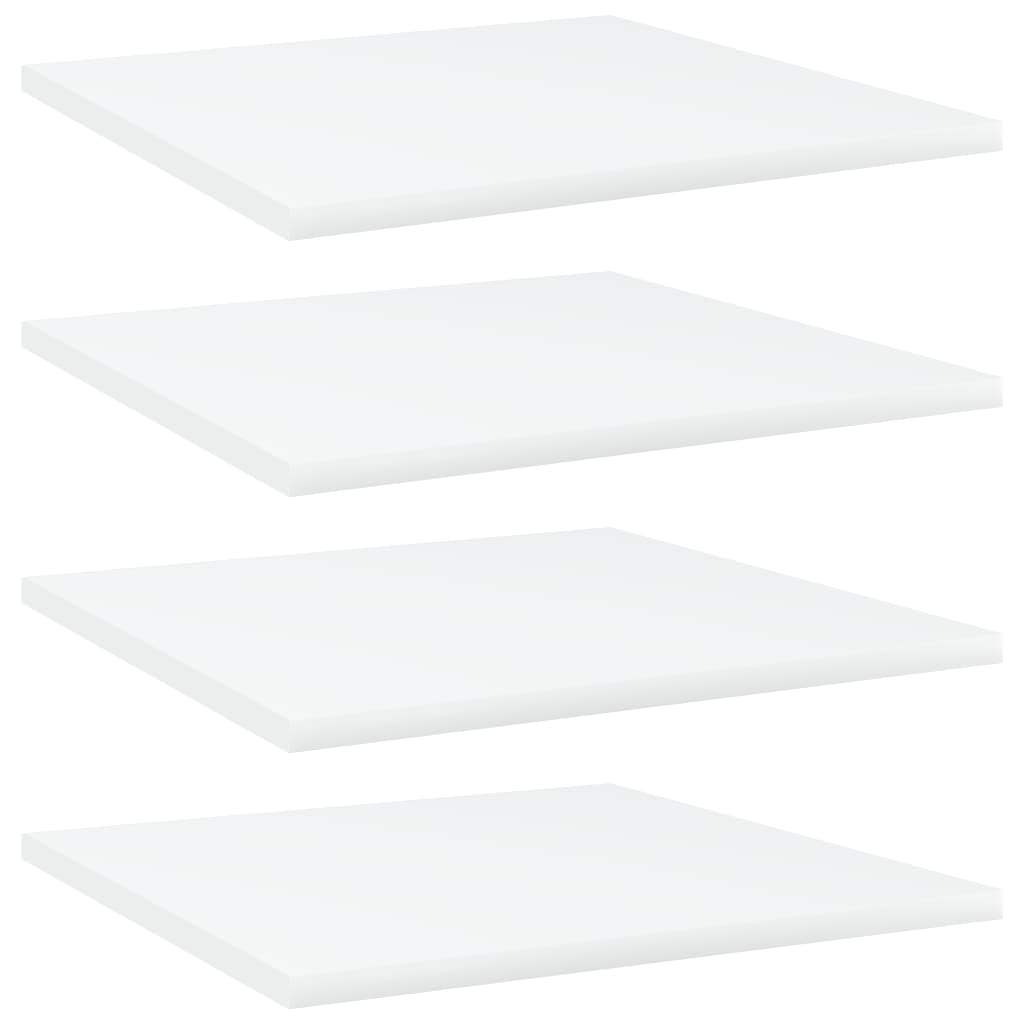 vidaXL 4 db fehér forgácslap könyvespolc 40 x 40 x 1,5 cm