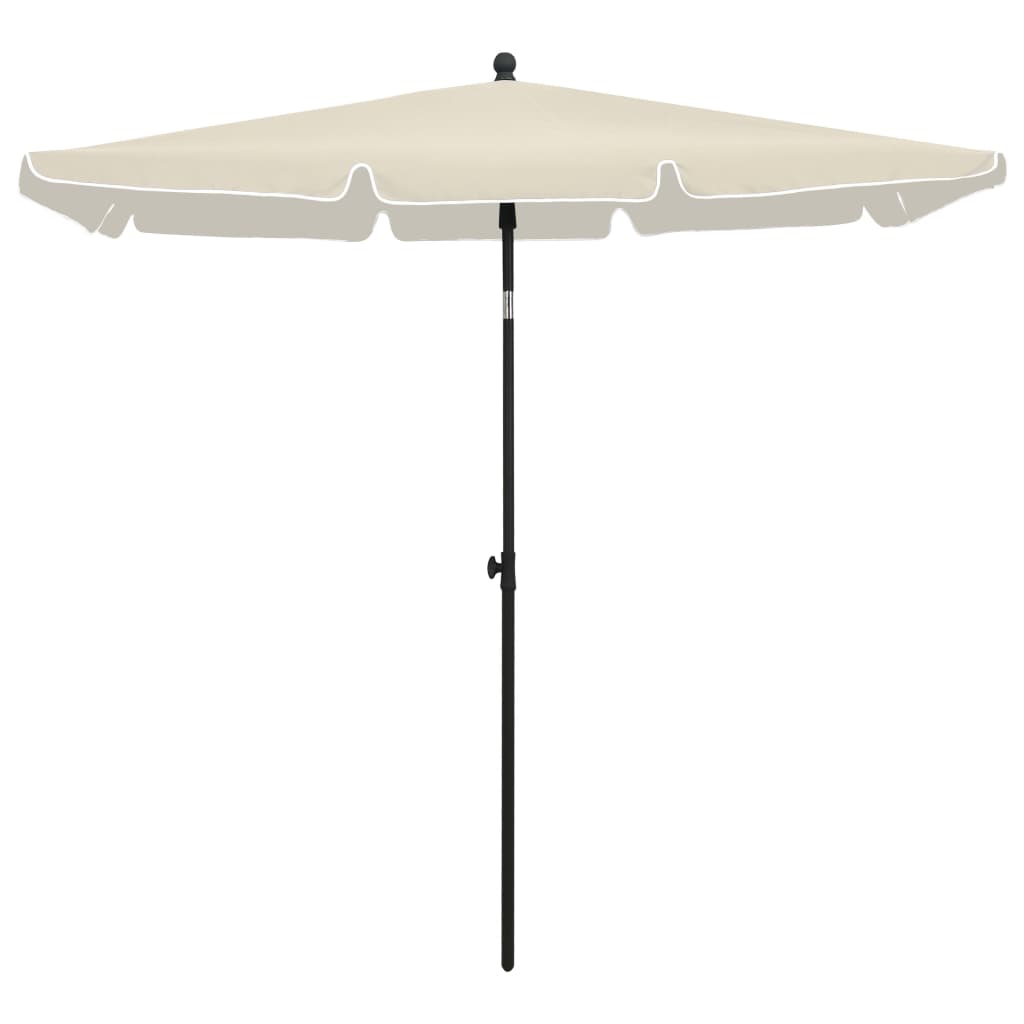 vidaXL homokszínű napernyő rúddal 210 x 140 cm
