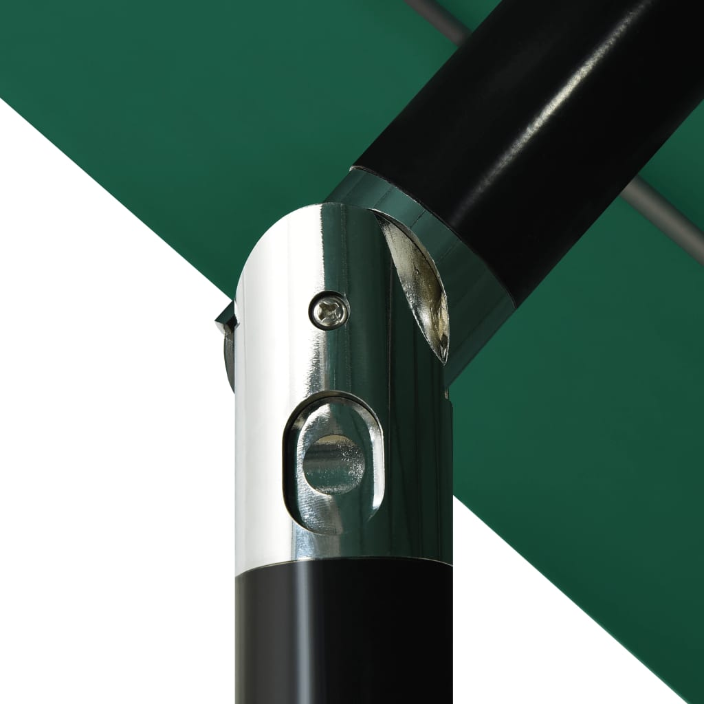 vidaXL 3 szintes zöld napernyő alumíniumrúddal 3,5 m