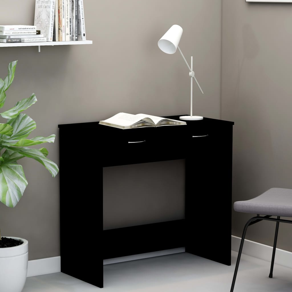 vidaXL fekete forgácslap íróasztal 80 x 40 x 75 cm