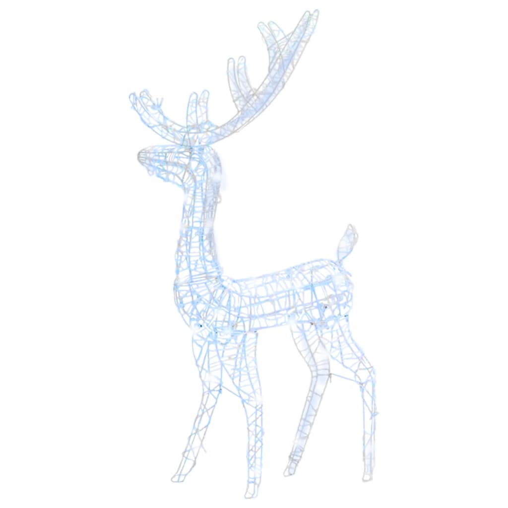 vidaXL hideg fehér rénszarvasos karácsonyi dísz 140 LED-del 120 cm