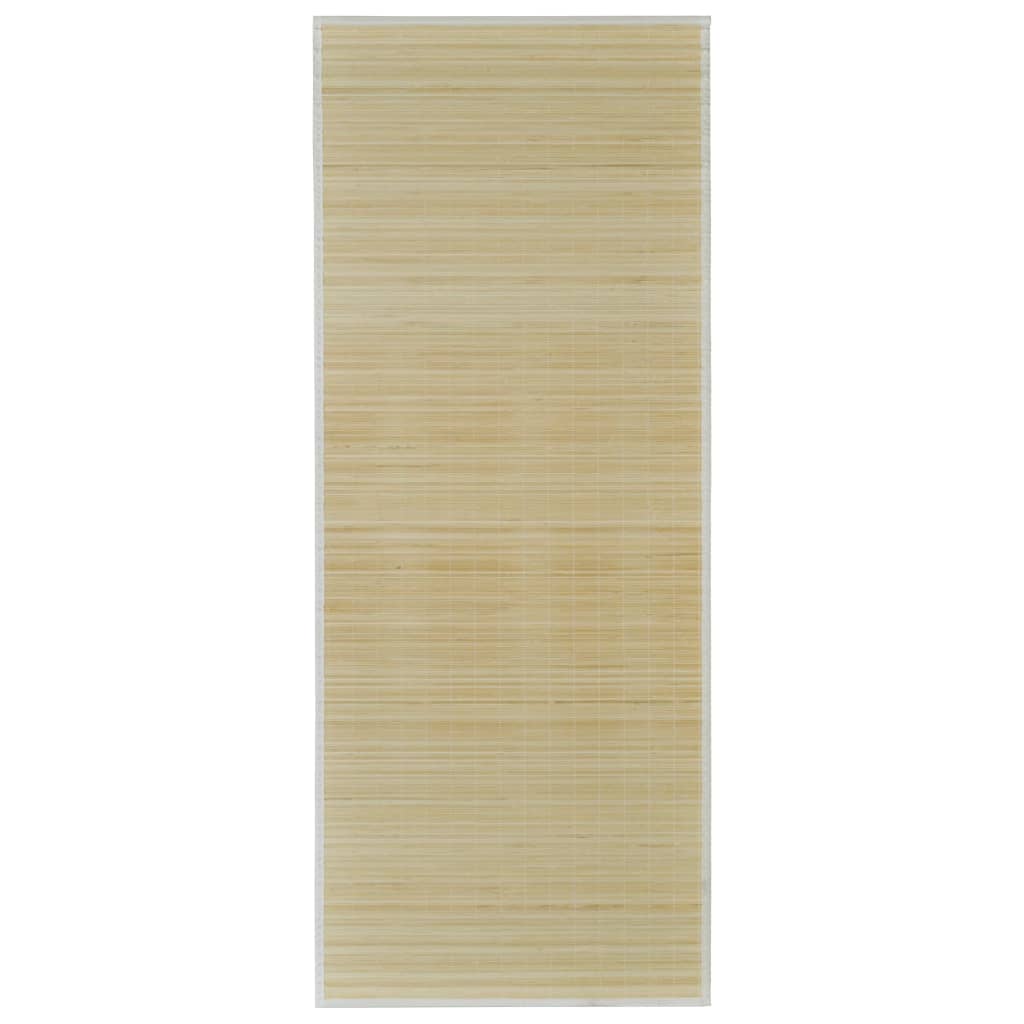 Négyszögletes natúr bambusz szőnyeg 80 x 200 cm
