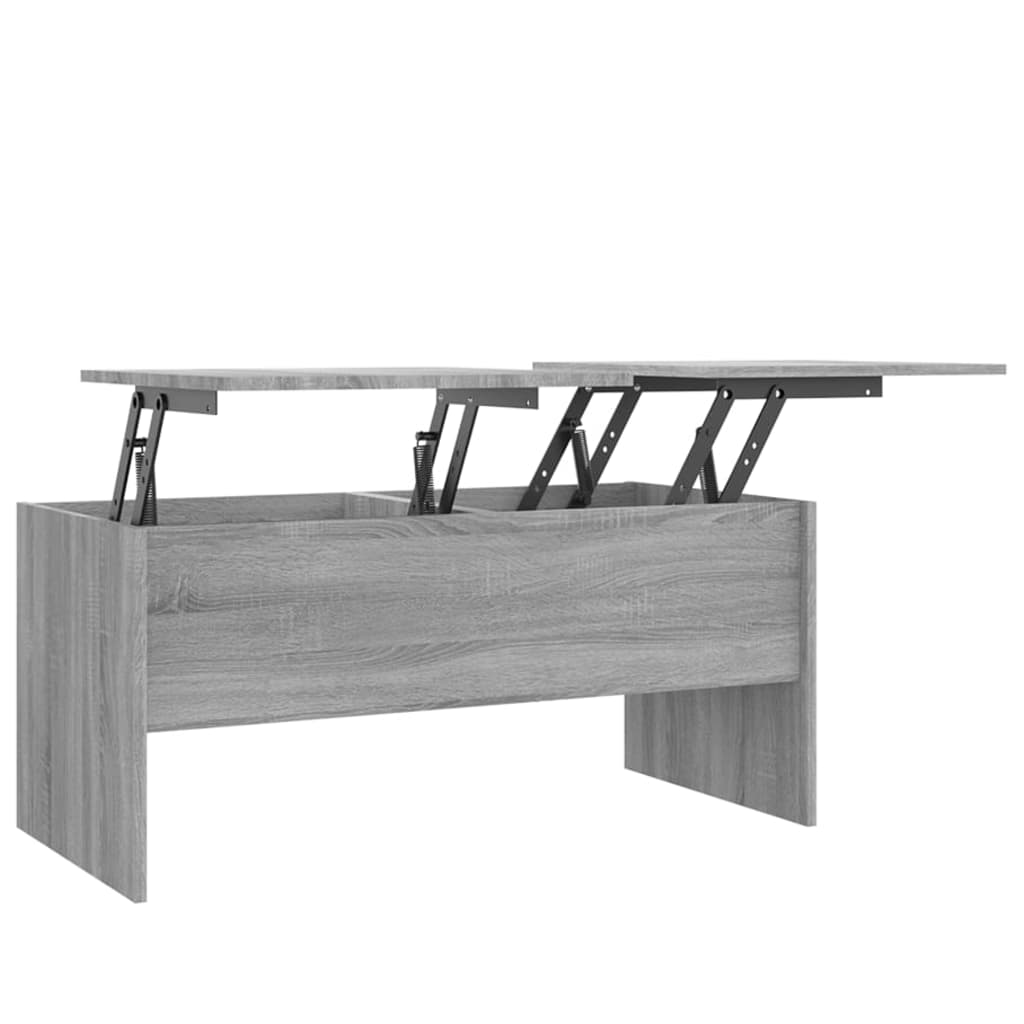 vidaXL szürke sonoma színű szerelt fa dohányzóasztal 102x50,5x46,5 cm