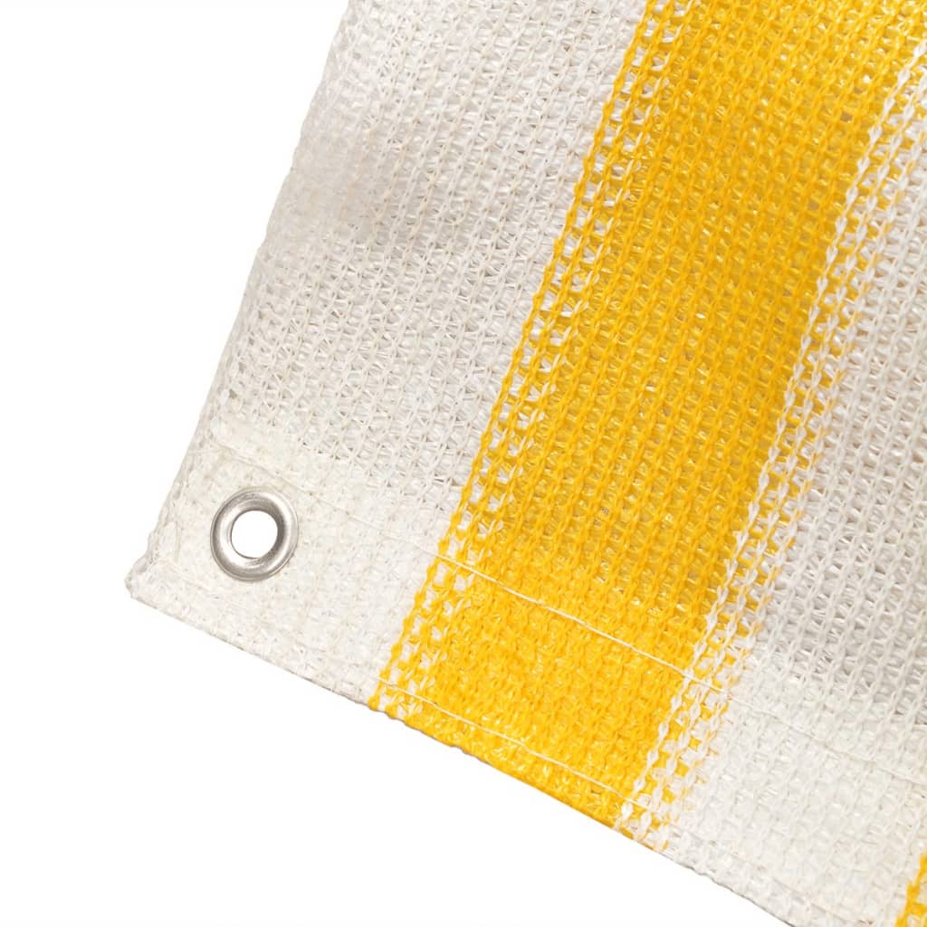 vidaXL sárga és fehér HDPE erkély napellenző 75 x 600 cm