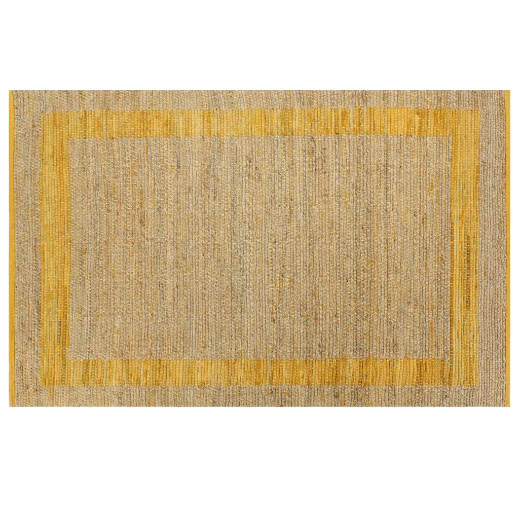 vidaXL sárga kézzel font jutaszőnyeg 160 x 230 cm