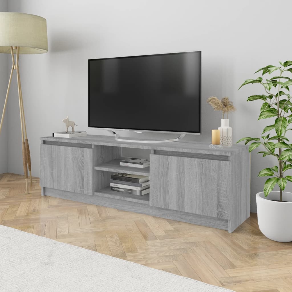 vidaXL szürke sonoma színű szerelt fa TV-szekrény 120 x 30 x 35,5 cm